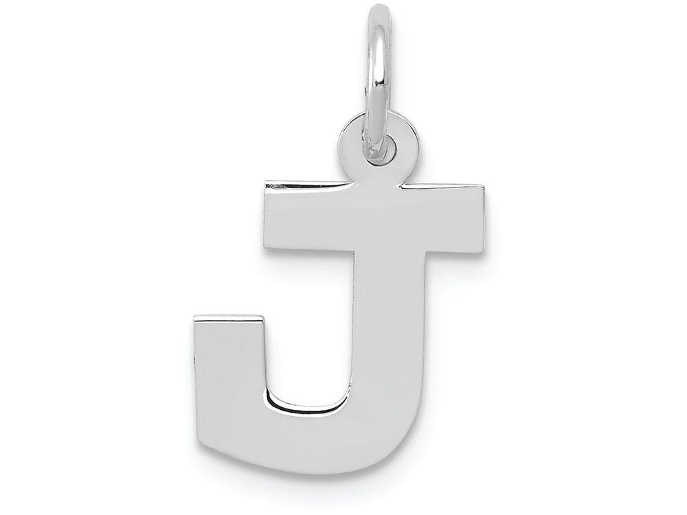 FJC Finejewelers 14k White Gold Small Block Initial J Charm