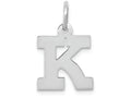 FJC Finejewelers 14k White Gold Small Block Initial K Charm