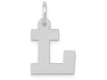 FJC Finejewelers 14k White Gold Small Block Initial L Charm