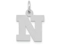 FJC Finejewelers 14k White Gold Small Block Initial N Charm