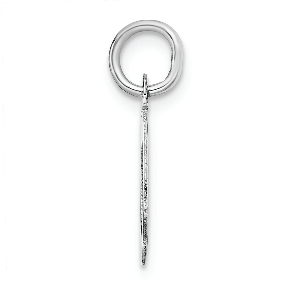 FJC Finejewelers 14k White Gold Small Block Initial O Charm