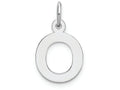 FJC Finejewelers 14k White Gold Small Block Initial O Charm