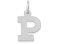 FJC Finejewelers 14k White Gold Small Block Initial P Charm