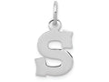 FJC Finejewelers 14k White Gold Small Block Initial S Charm