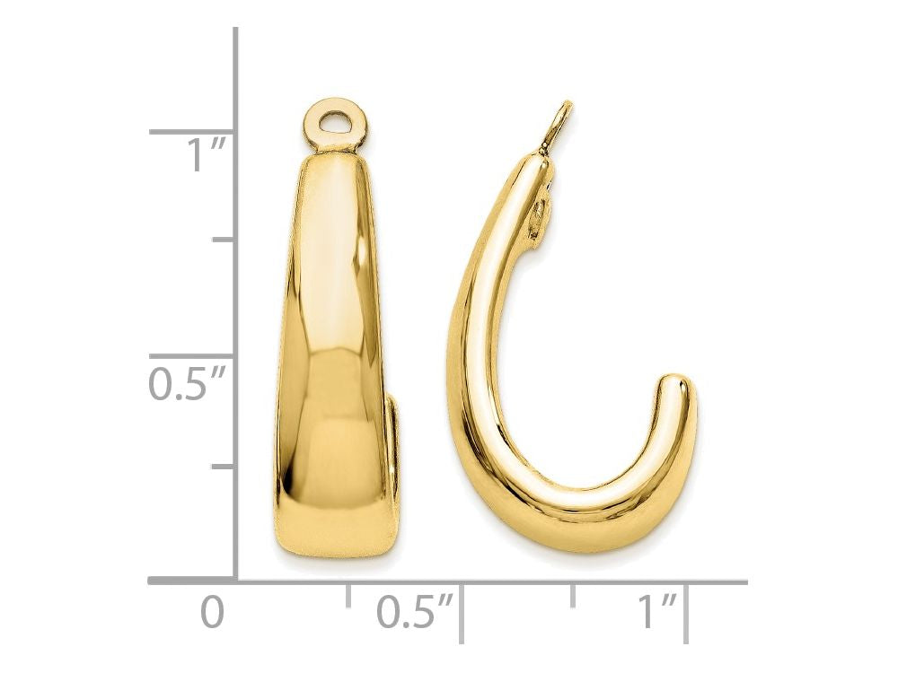FJC Finejewelers 14k Yellow Gold J Hoop Earring Jackets