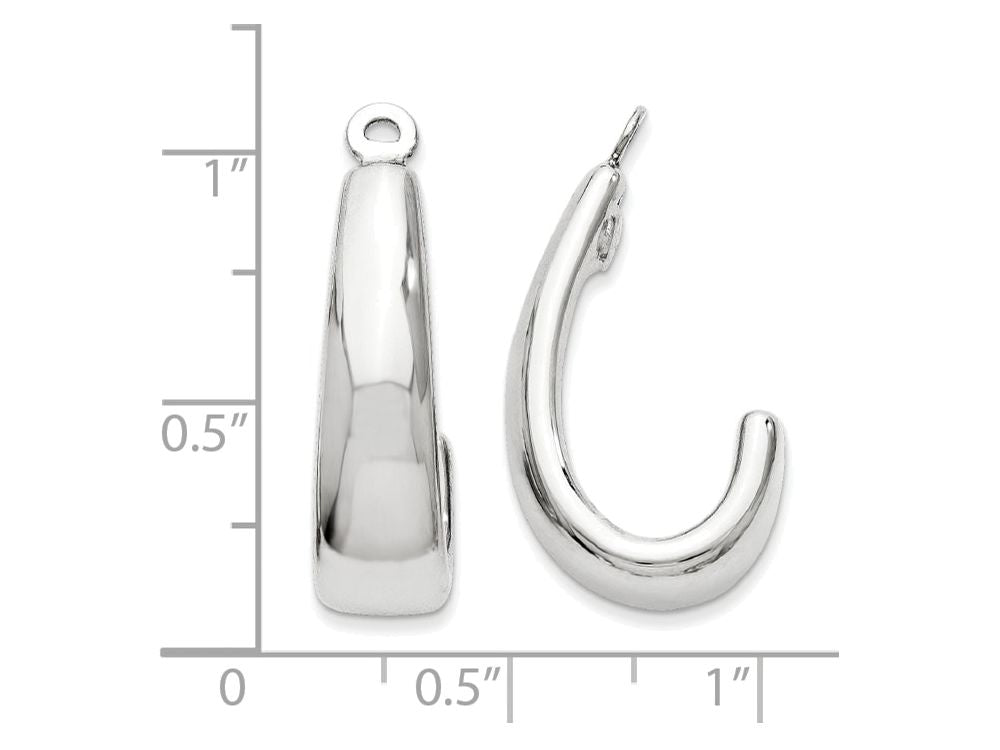 FJC Finejewelers 14k White Gold J Hoop Earring Jackets