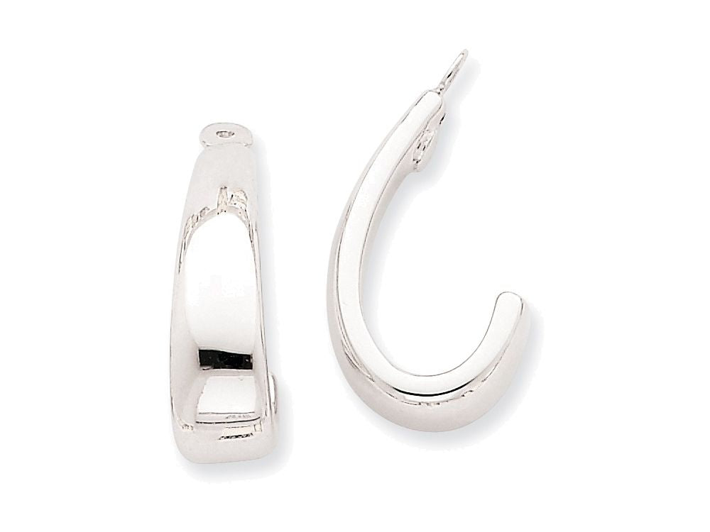 FJC Finejewelers 14k White Gold J Hoop Earring Jackets