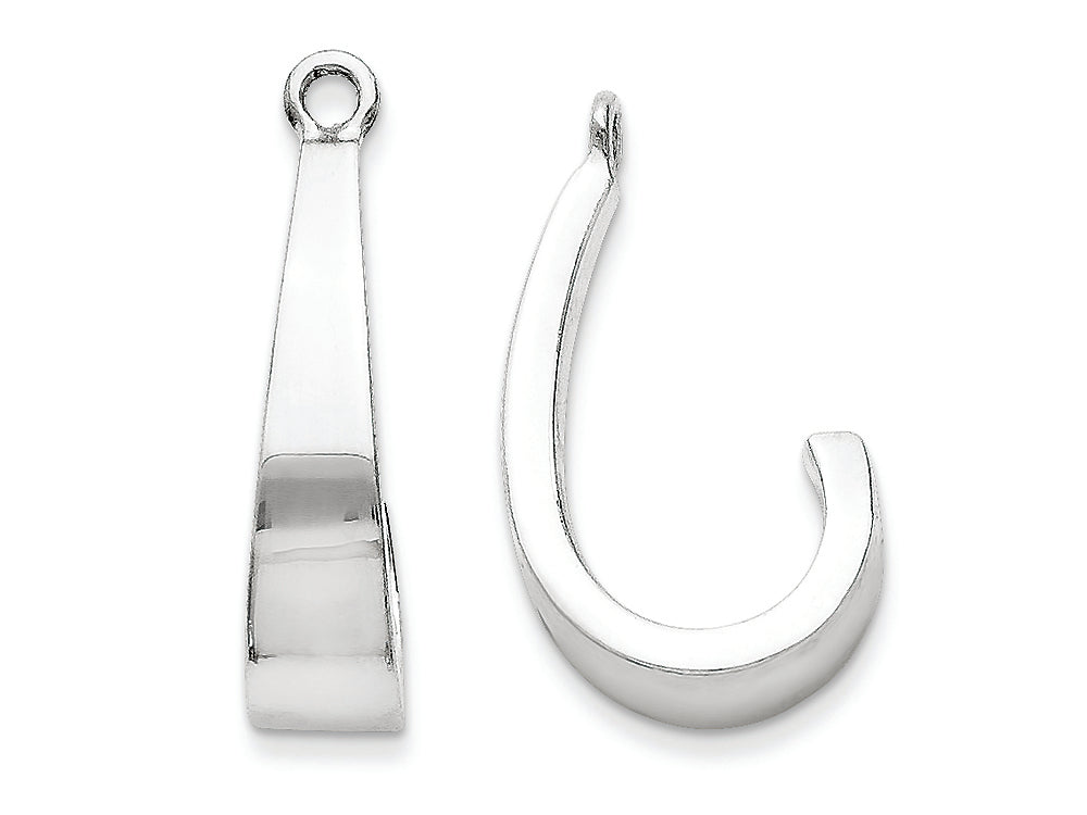 FJC Finejewelers 14k White Gold J Hoop Earrings Jackets