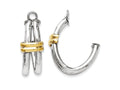 FJC Finejewelers 14 kt Two Tone Gold J Hoop Earring Jackets