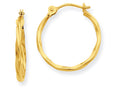 FJC Finejewelers 14k Yellow Gold Twist Hoop Earrings