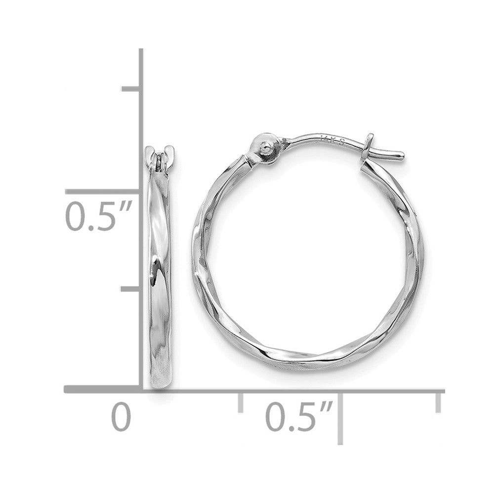 FJC Finejewelers 14kw Twisted Hoop Earrings