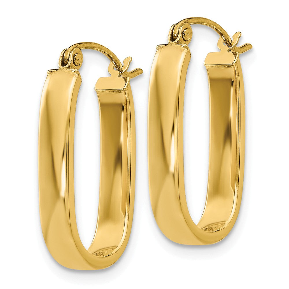FJC Finejewelers 14k Yellow Gold Polished 3.5mm Oval Hoop Earrings