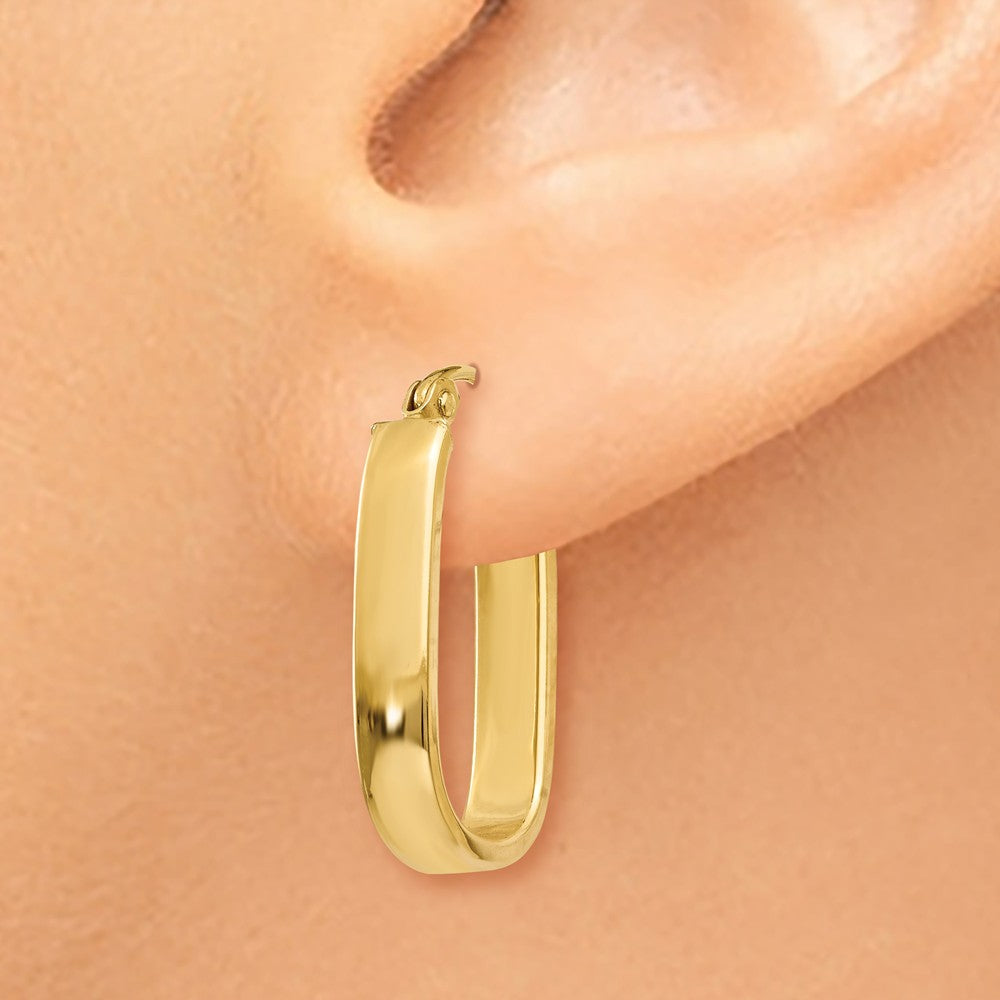 FJC Finejewelers 14k Yellow Gold Polished 3.5mm Oval Hoop Earrings