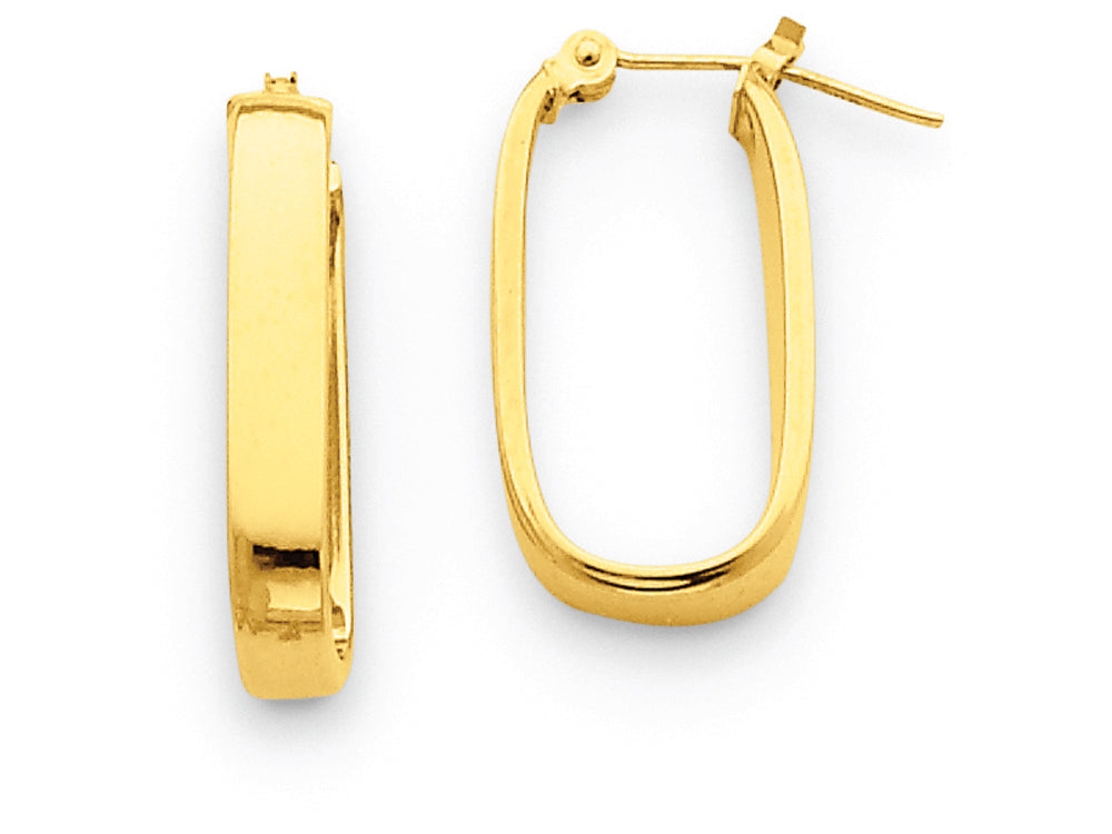 FJC Finejewelers 14k Yellow Gold Polished 3.5mm Oval Hoop Earrings