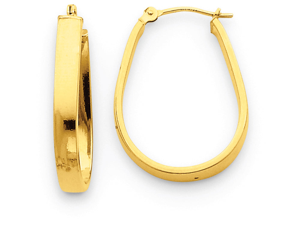 FJC Finejewelers 14k Yellow Gold Polished 3.5mm Oval Hoop Earrings