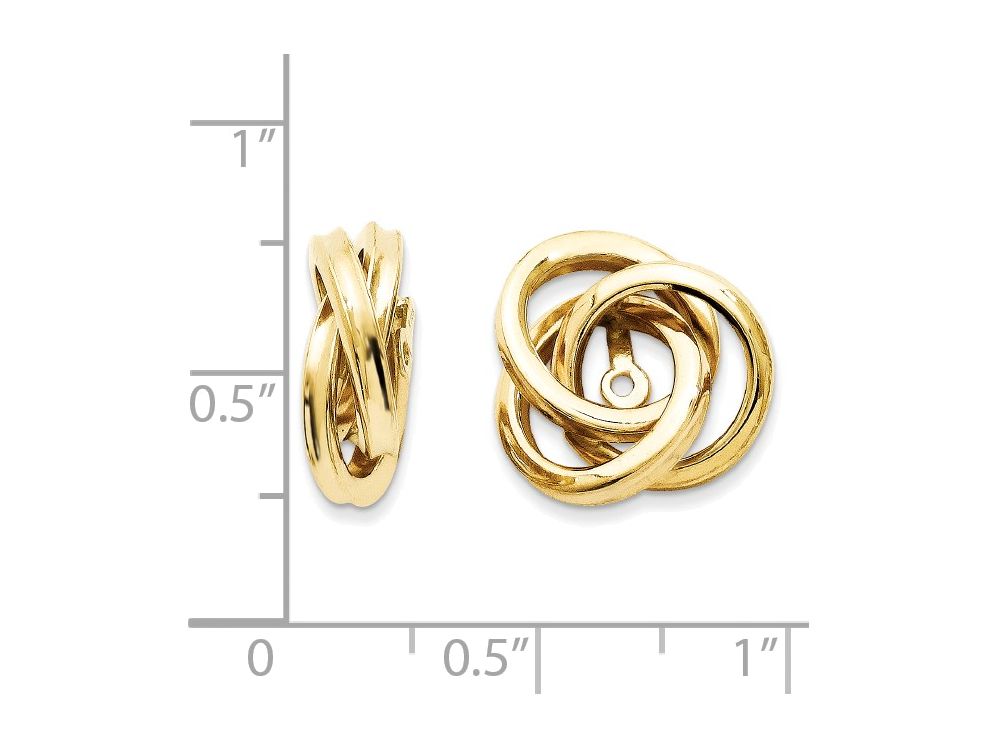 FJC Finejewelers Polished Love Knot Earrings Jackets (4mm Opening)